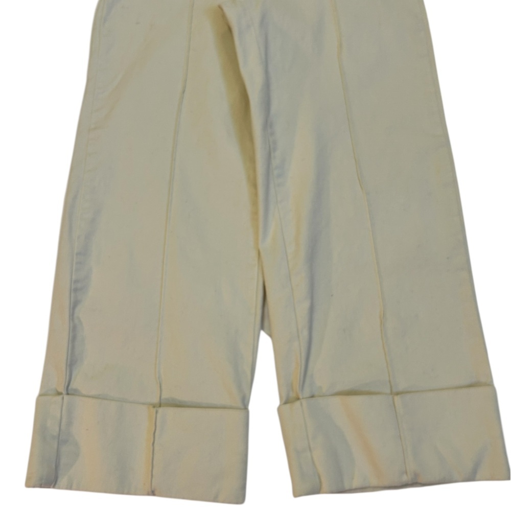 Rachel Comey Off-White Cropped Wide Cuff Pants Side Zip Pockets Front Seam Sz 0 - Picture 6 of 12